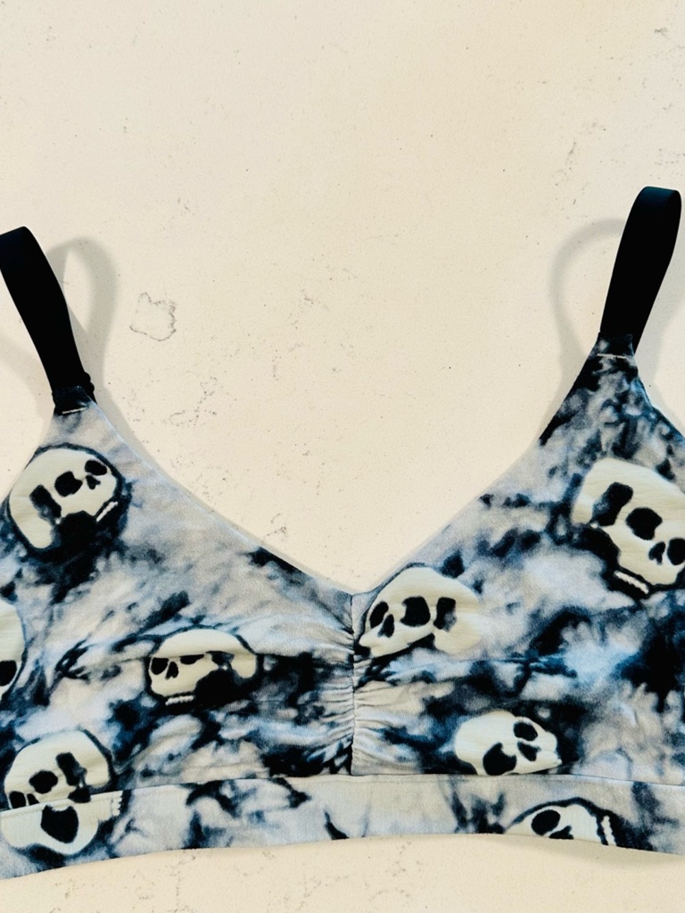 MeUndies Tie-Dye Bralette in Black and White